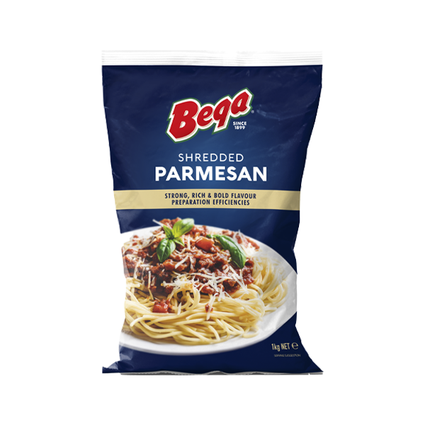 Bega Shredded Parmesan 1kg - Bega Foodservices MY